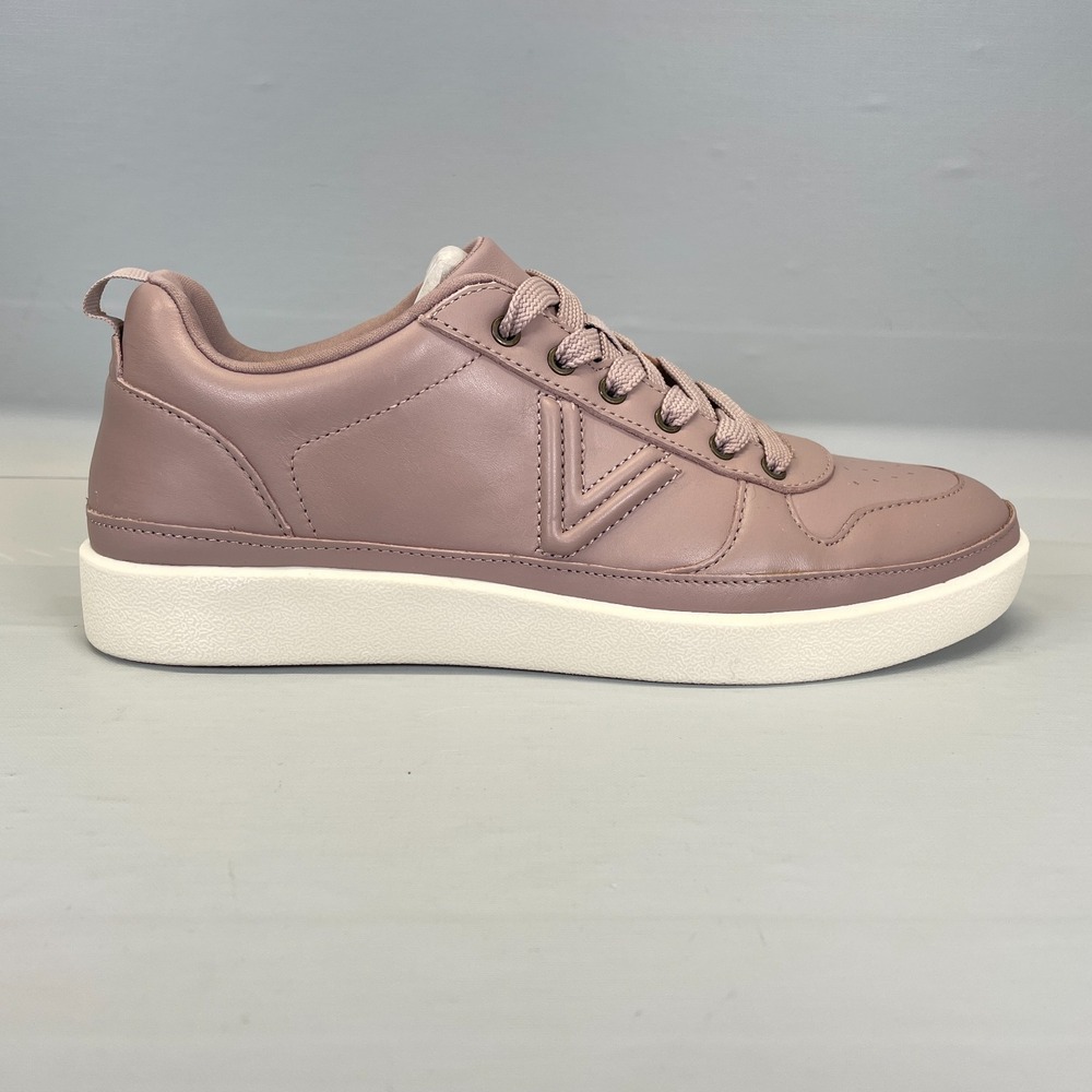 Vionic Elise Shoes Womens Size 8.5 Wide Magnolia Dusk Pink Leather Sneakers